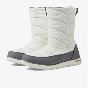 LL BEAN Womens  Quilted Insulated Puffer Boots, Tall‎ side-Zip New Size 6.5